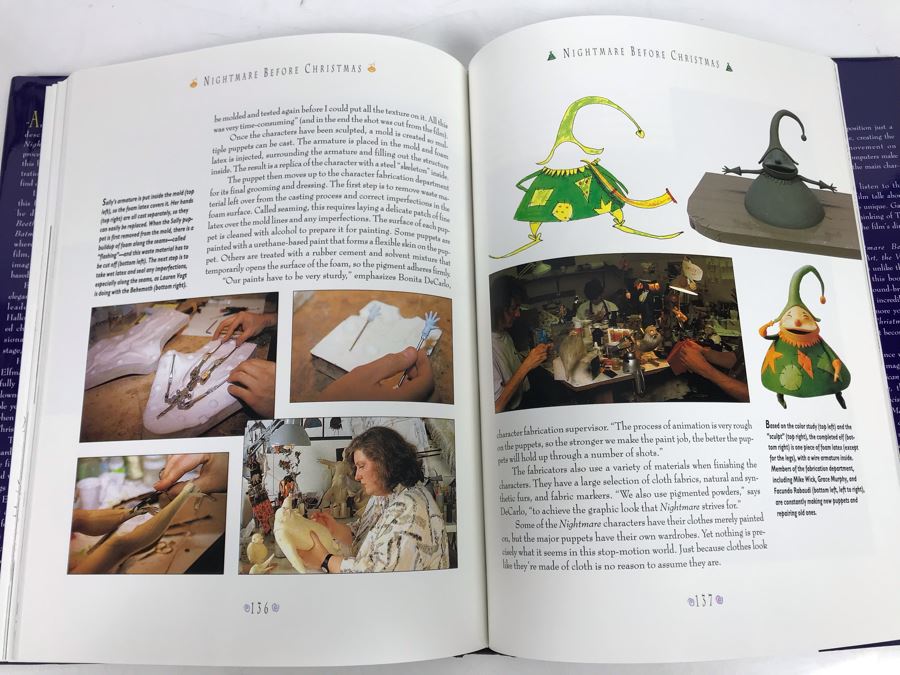 Vintage 1993 Walt Disney First Edition Hardcover Book Tim Burton's Nightmare Before Christmas (Motion Picture) [Photo 11]