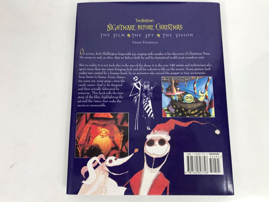 Vintage 90s Nightmare Before Christmas Coloring Book Poster Book Tim Burton  1993 Collectible Rare Golden 