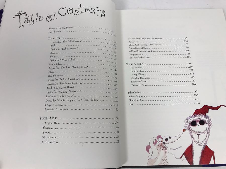 Vintage 1993 Walt Disney First Edition Hardcover Book Tim Burton's Nightmare Before Christmas (Motion Picture) [Photo 6]