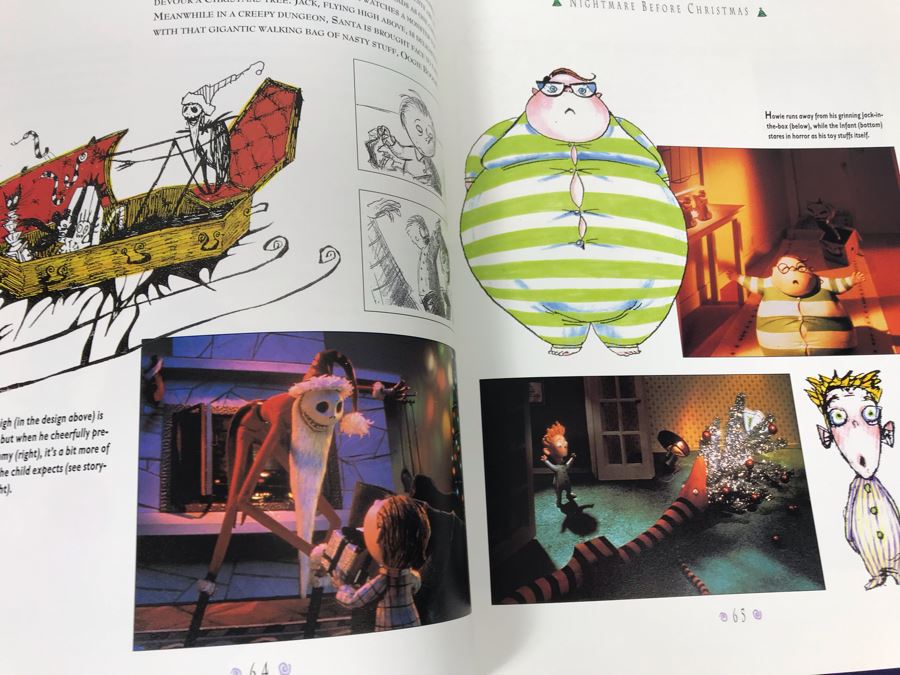 Vintage 1993 Walt Disney First Edition Hardcover Book Tim Burton's Nightmare Before Christmas (Motion Picture) [Photo 7]