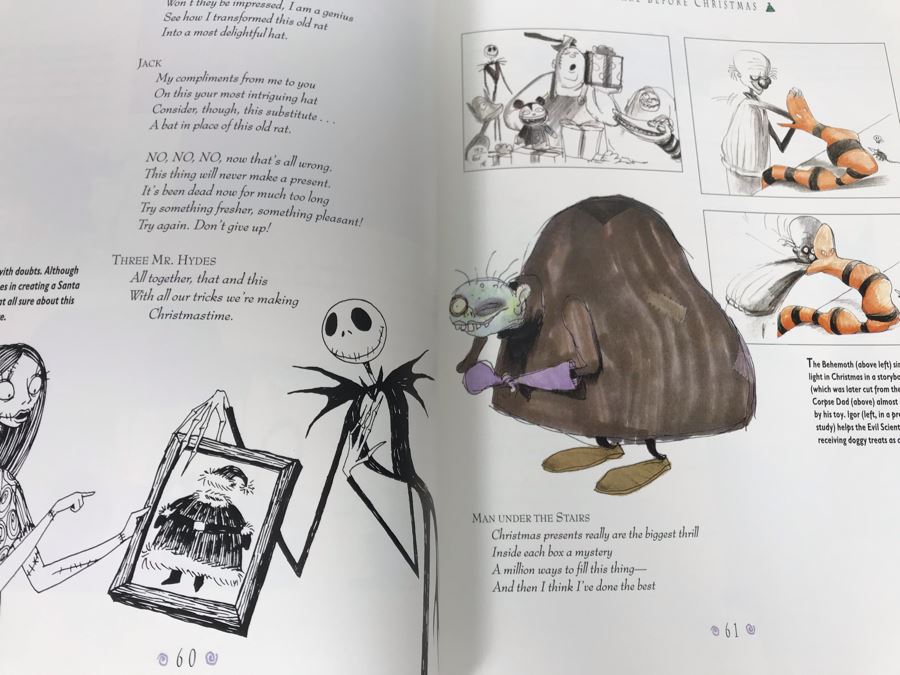 Vintage 1993 Walt Disney First Edition Hardcover Book Tim Burton's Nightmare Before Christmas (Motion Picture) [Photo 8]