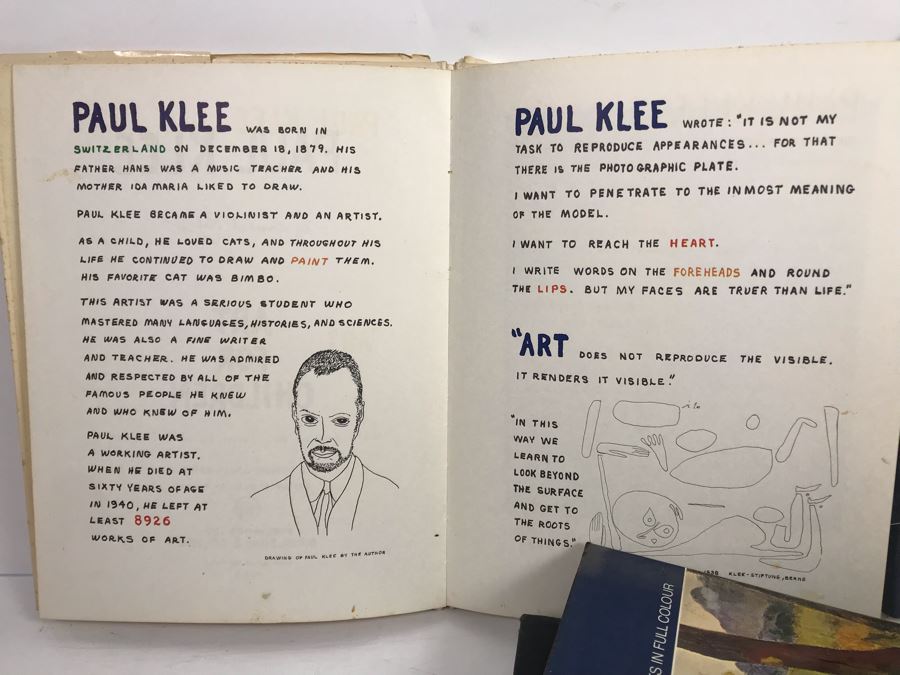 Art Book Collection Including Paul Klee Art For Children, Jasper Johns Catenary And The Colour Library Of Art Books By Paul Hamlyn [Photo 2]