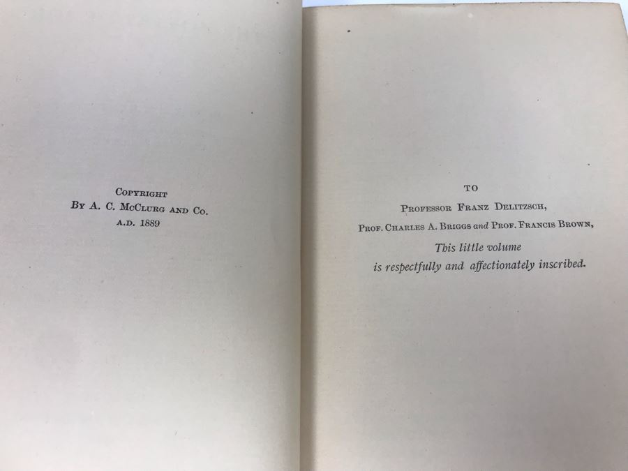 Antique 1889 Hardcover Book The Poetry Of Job By George H. Gilbert A. C. McClurg & Company With Tag Requesting Book Review [Photo 6]