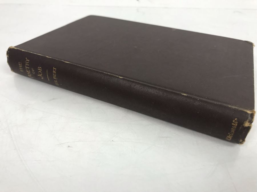 Antique 1889 Hardcover Book The Poetry Of Job By George H. Gilbert A. C. McClurg & Company With Tag Requesting Book Review [Photo 2]