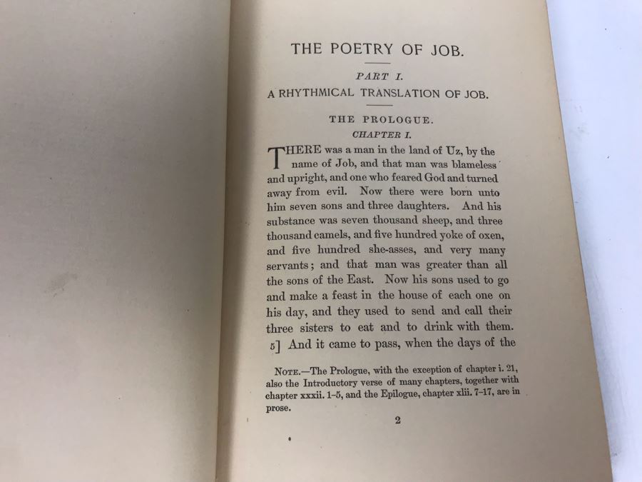 Antique 1889 Hardcover Book The Poetry Of Job By George H. Gilbert A. C. McClurg & Company With Tag Requesting Book Review [Photo 11]