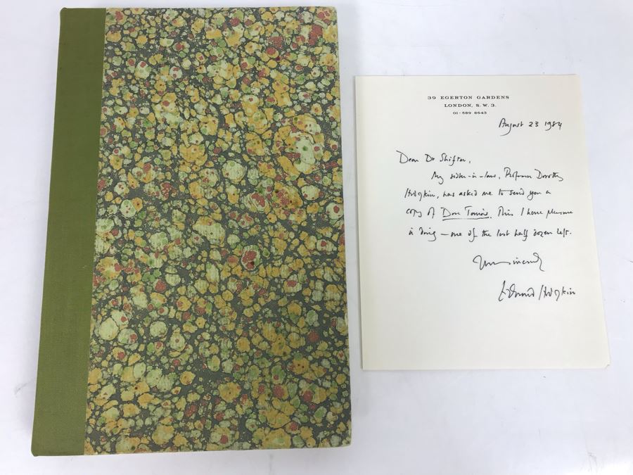 Privately Printed First Edition Book 1983 Don Tomas Fragment Of An Autobiographical Epic By Thomas Lionel Hodgkin With Personalized Signed Letter By Thomas Hodgkin 274 Of 300 Copies [Photo 1]