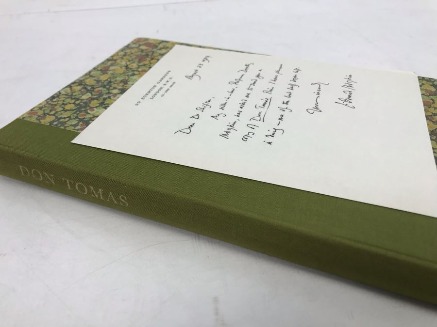 Privately Printed First Edition Book 1983 Don Tomas Fragment Of An Autobiographical Epic By Thomas Lionel Hodgkin With Personalized Signed Letter By Thomas Hodgkin 274 Of 300 Copies [Photo 12]
