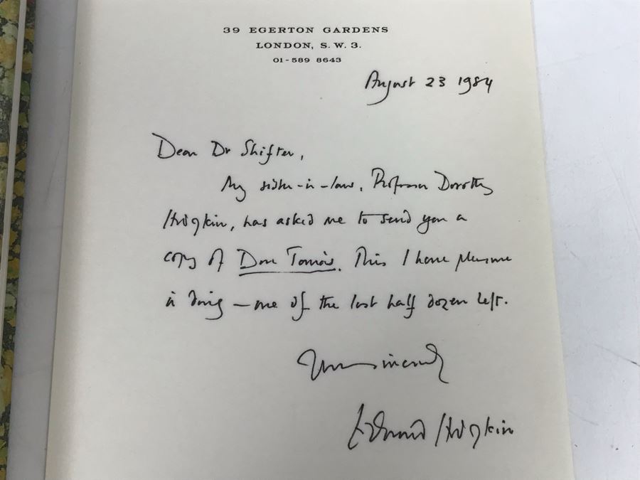 Privately Printed First Edition Book 1983 Don Tomas Fragment Of An Autobiographical Epic By Thomas Lionel Hodgkin With Personalized Signed Letter By Thomas Hodgkin 274 Of 300 Copies [Photo 3]