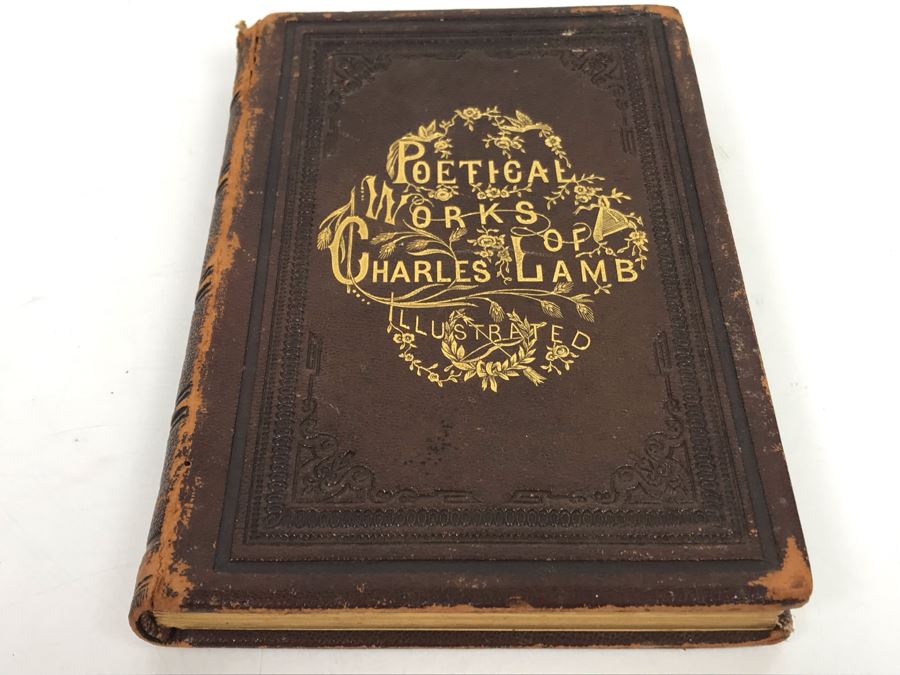 Antique 1866 Hardcover Book The Poetical Works Of Charles Lamb Elegantly Illustrated [Photo 1]