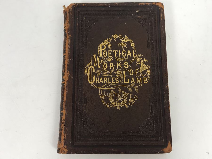 Antique 1866 Hardcover Book The Poetical Works Of Charles Lamb Elegantly Illustrated [Photo 2]