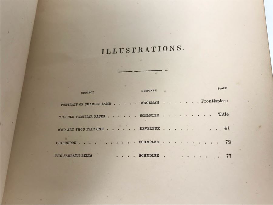 Antique 1866 Hardcover Book The Poetical Works Of Charles Lamb Elegantly Illustrated [Photo 11]