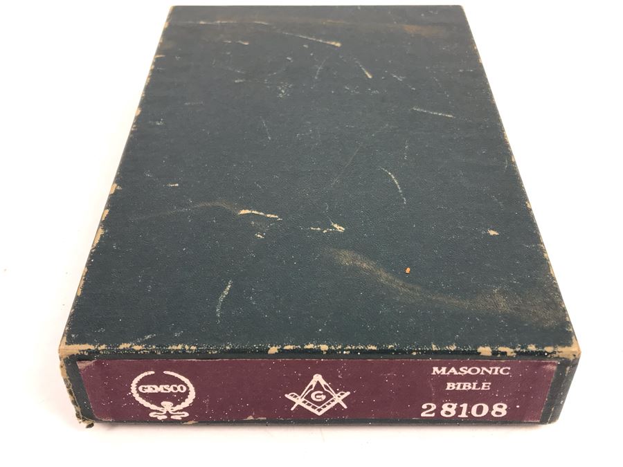 Free Masons Masonic Bible With Box From Eternal Lodge No. 989