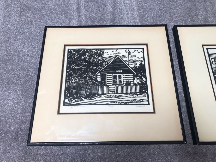 Pair Of Hand Signed Framed Prints From Canada By B Dums [Photo 2]