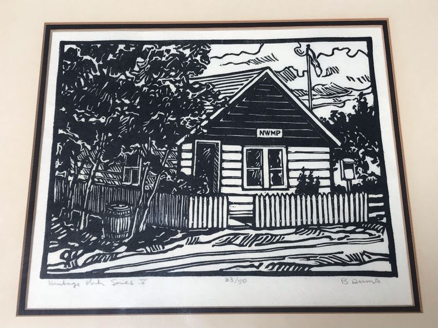 Pair Of Hand Signed Framed Prints From Canada By B Dums [Photo 3]