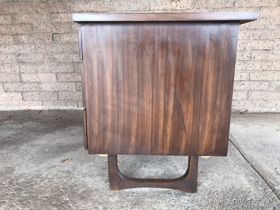 Mid-Century Modern Desk (Upper Left Drawer Pull Is Cracked) [Photo 7]