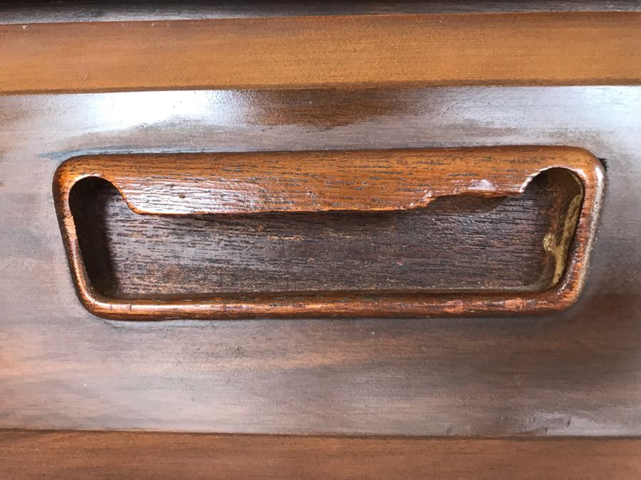 Mid-Century Modern Desk (Upper Left Drawer Pull Is Cracked) [Photo 12]
