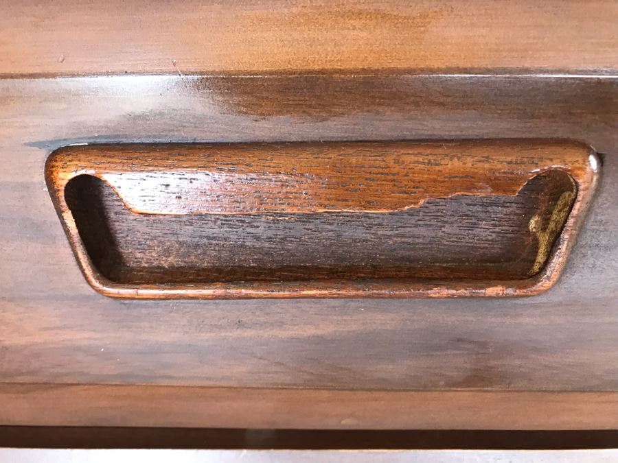 Mid-Century Modern Desk (Upper Left Drawer Pull Is Cracked) [Photo 11]