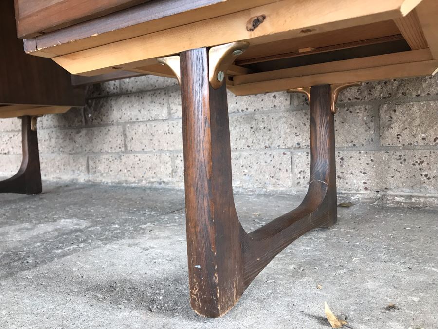 Mid-Century Modern Desk (Upper Left Drawer Pull Is Cracked) [Photo 14]