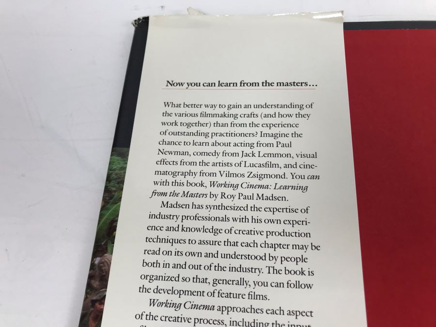 Signed Copy Of Working Cinema Learning From The Masters Hardcover Book By Roy Paul Madsen [Photo 4]
