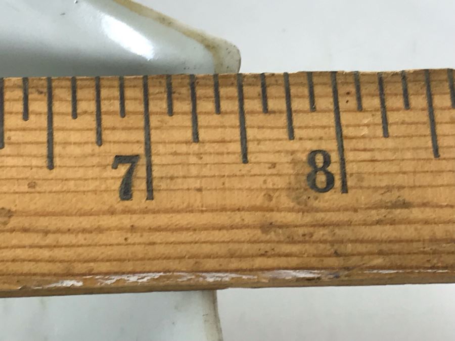 Signed Old Chinese Porcelain Bowl 7.5' X 6' X 2.5'H Slight Chip In Corner [Photo 19]