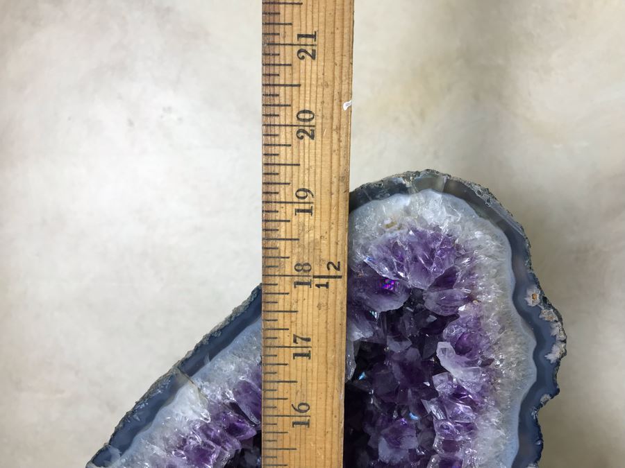 Stunning Large Amethyst Geode 19.5'H With Acrylic Clear Stand Retails $1,500 [Photo 30]