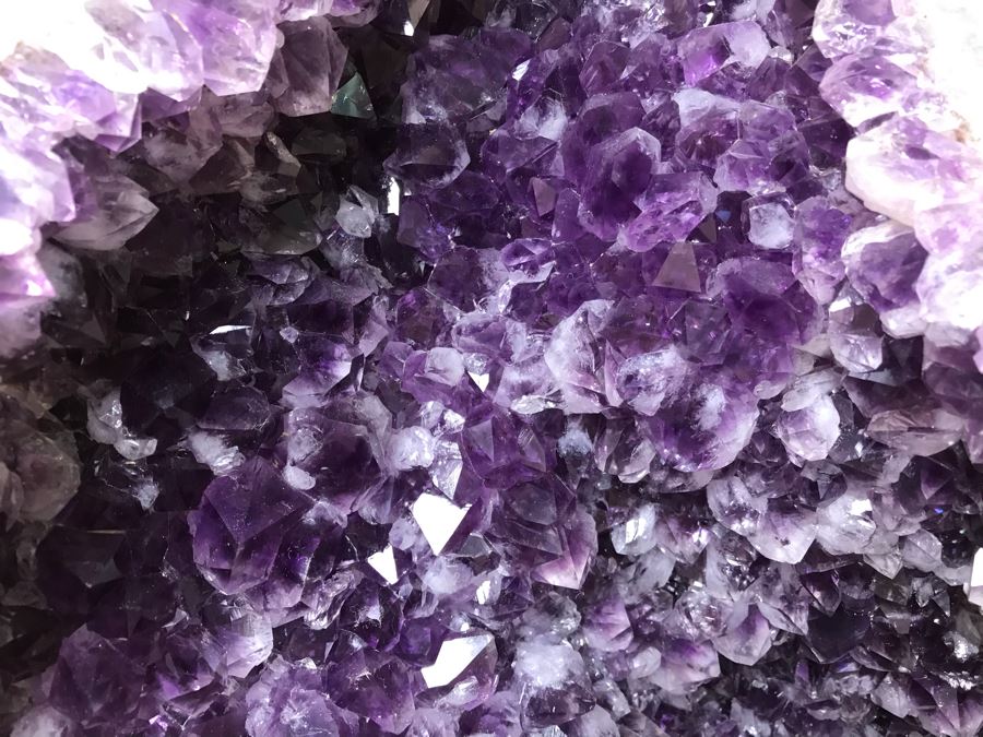 Stunning Large Amethyst Geode 19.5'H With Acrylic Clear Stand Retails $1,500 [Photo 26]