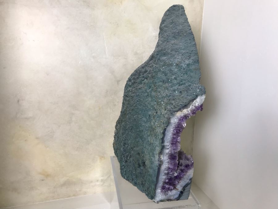 Stunning Large Amethyst Geode 19.5'H With Acrylic Clear Stand Retails $1,500 [Photo 16]