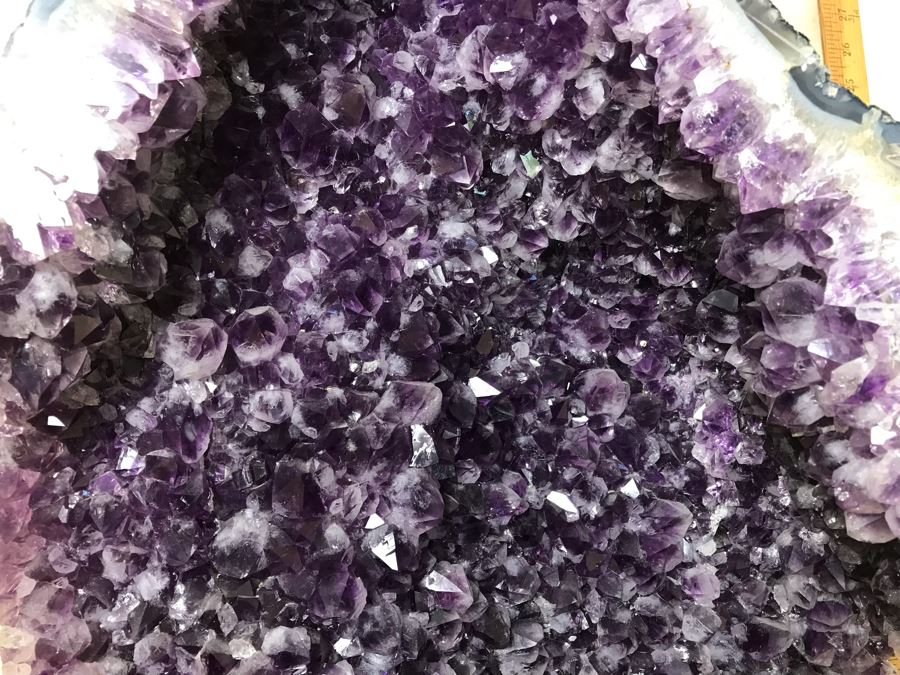 Stunning Large Amethyst Geode 19.5'H With Acrylic Clear Stand Retails $1,500 [Photo 27]