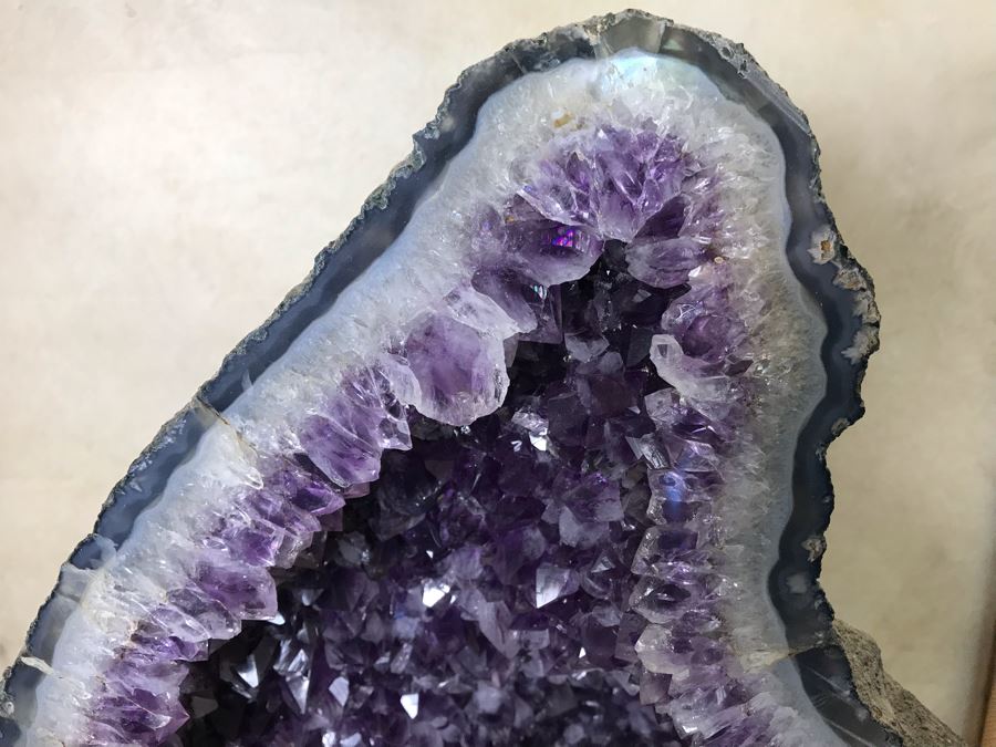 Stunning Large Amethyst Geode 19.5'H With Acrylic Clear Stand Retails $1,500 [Photo 25]