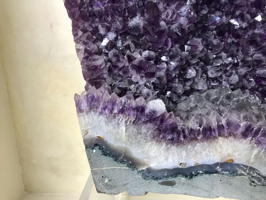 Stunning Large Amethyst Geode 19.5'H With Acrylic Clear Stand Retails $1,500 [Photo 11]