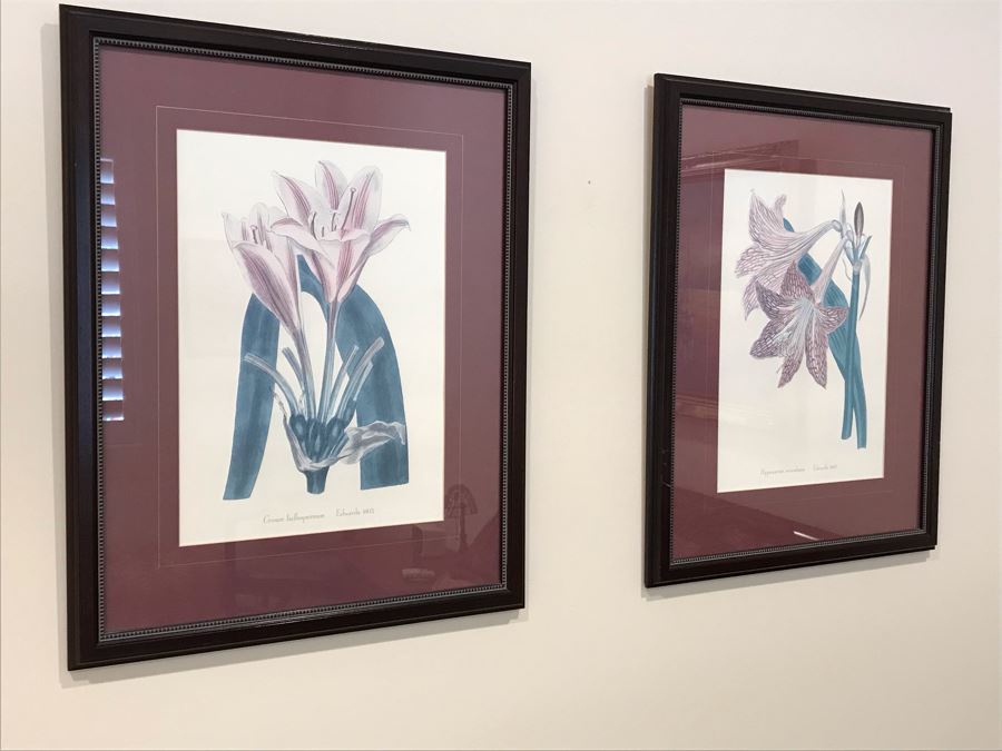 Pair Of Framed Floral Prints [Photo 1]