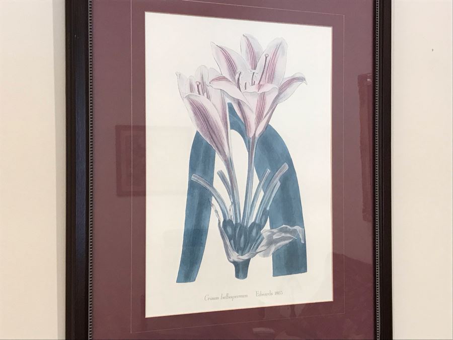 Pair Of Framed Floral Prints [Photo 2]