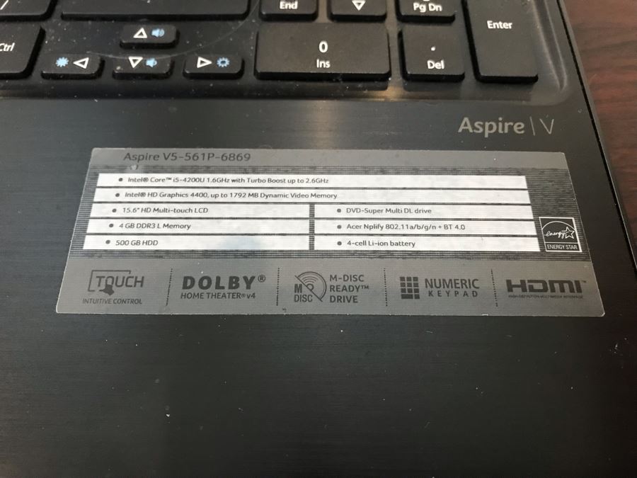 Acer Aspire V5 Series Laptop Computer [Photo 3]