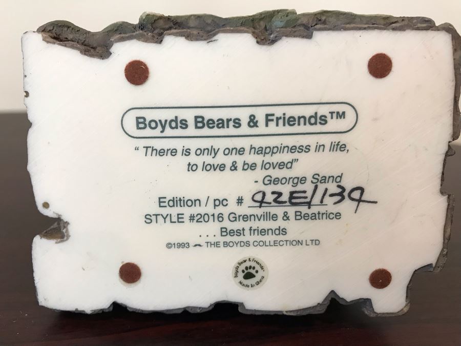 Limited Edition Boyds Bears & Friends Figurine And LE The Windsor Bears Of Cranbury Commons Figurine [Photo 6]