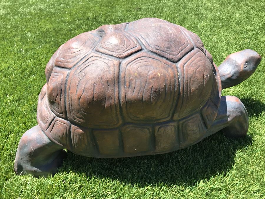 Turtle Cement Garden Statuary - Slight Chip (See Photos)