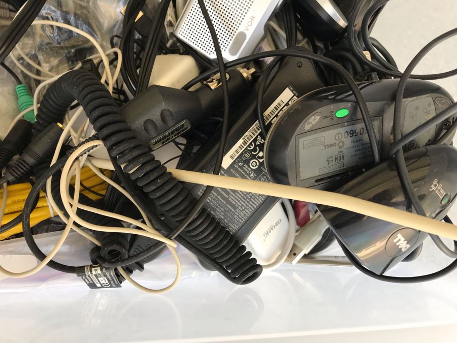 Various Electronics And Cables Including Portable DVD Player, Wireless Speakers, Voice Cassette Recorder - See Photos [Photo 9]