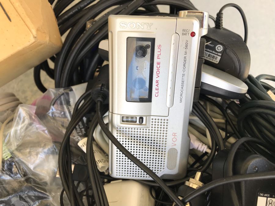 Various Electronics And Cables Including Portable DVD Player, Wireless Speakers, Voice Cassette Recorder - See Photos [Photo 6]