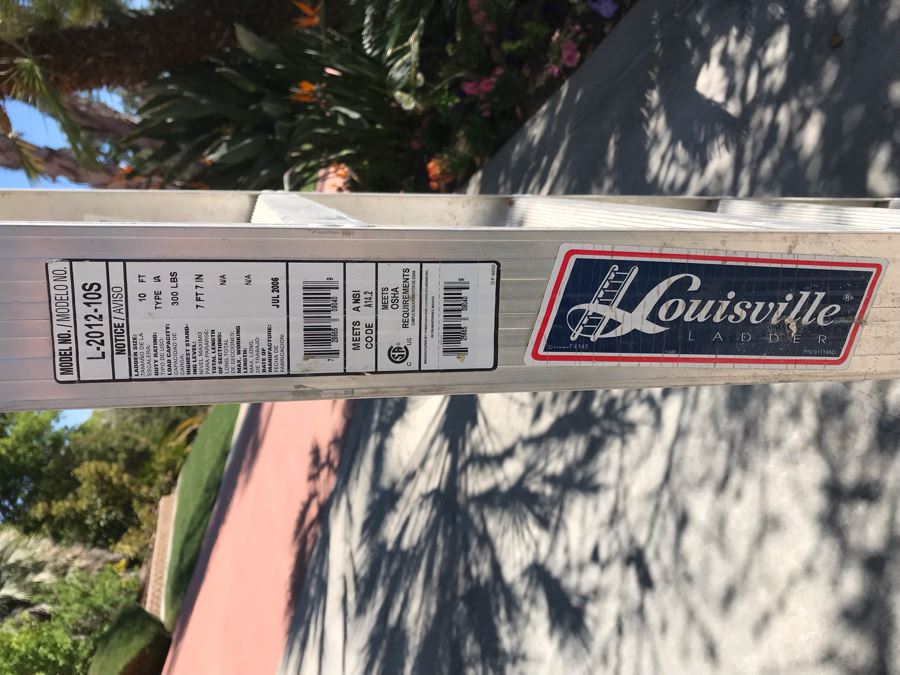 10' Heavy Duty Louisville Aluminum Ladder Model No L-2012-10S [Photo 7]