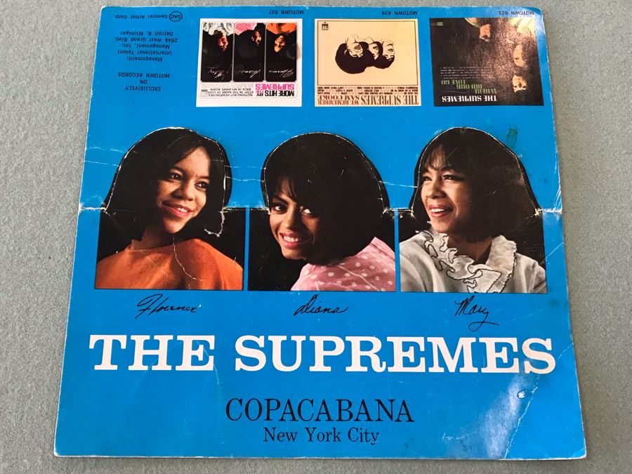 SIGNED The Supremes Table Promotional Card From Debut Engagement At Prestigious Copacabana Nightclub In New York City Signed By Dianna Ross, Florence Ballard And Mary Wilson - Client Attended Event (Cards Were On Each Table) [Photo 17]