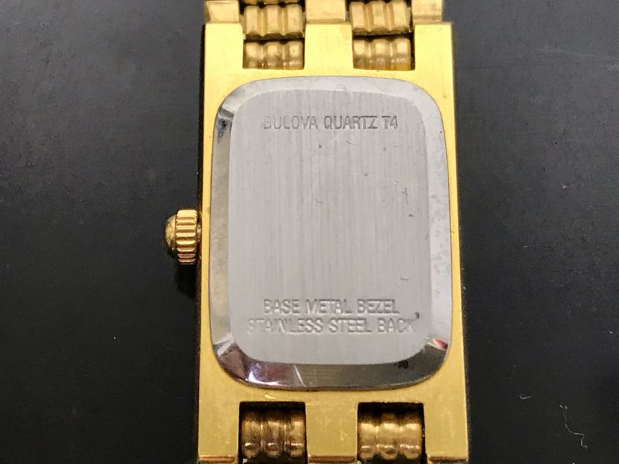 Costume Jewelry Lot With Ladies Bulova Quartz Watch, Brooches, Bracelet, Pendants, Ring And Jewelry Boxes - See Photos [Photo 13]