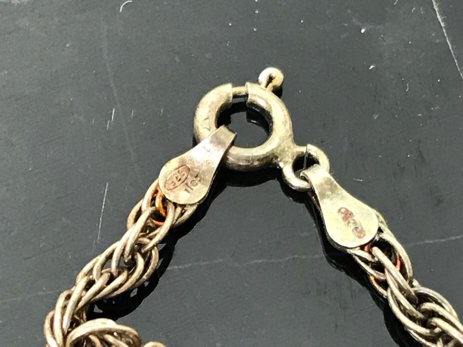 Sterling Silver Jewelry Lot: Pair Of Earrings, Bracelet, Stunning Pendant And Necklace 79g Total Weight [Photo 10]