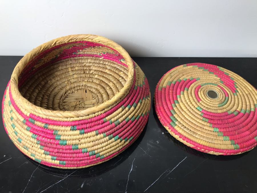 Snake Charmer Hand Woven Basket Boho 5'H X 15'W [Photo 7]