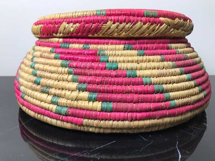 Snake Charmer Hand Woven Basket Boho 5'H X 15'W [Photo 3]