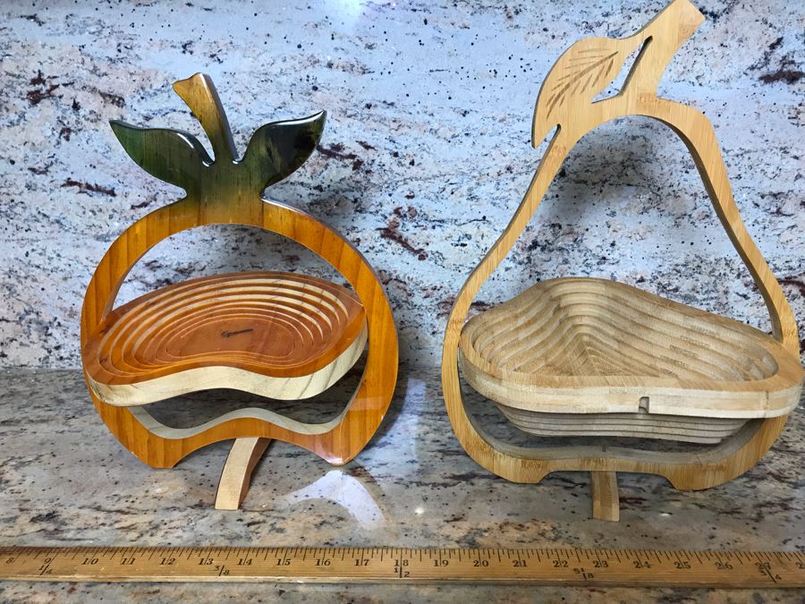 Pair Of Accordion Trivet Transforming Stand Bowls [Photo 2]