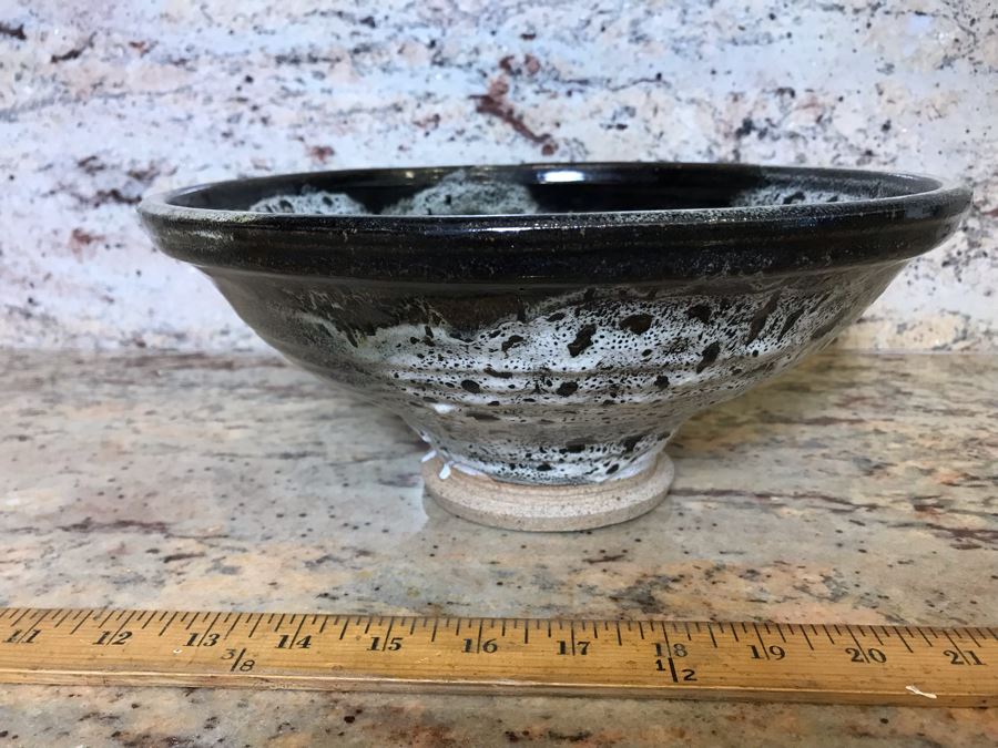 Signed Art Pottery Bowl Signed Wylie 11'W X 4.5'H [Photo 1]