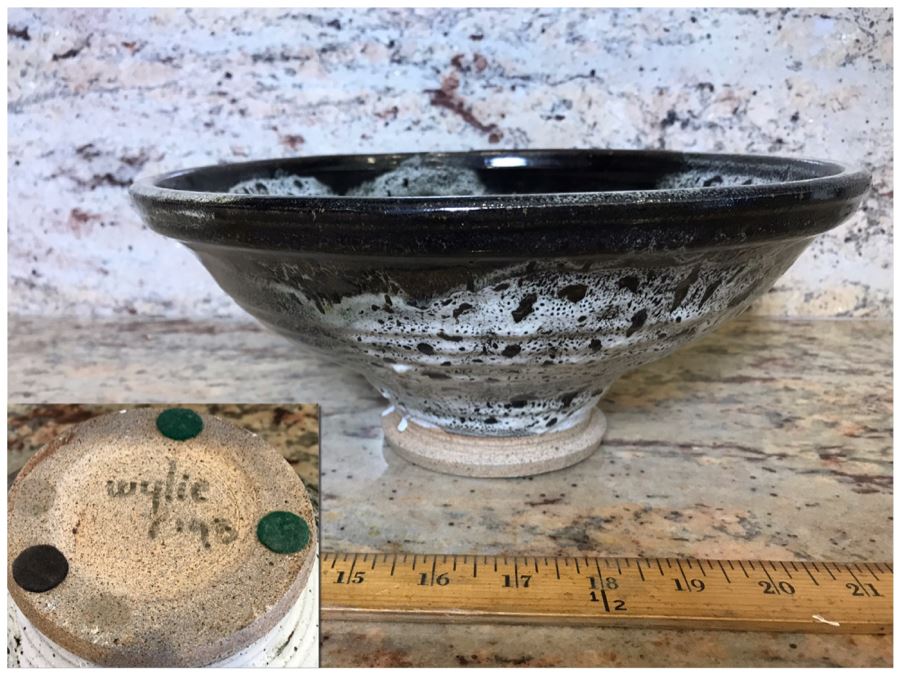 Signed Art Pottery Bowl Signed Wylie 11'W X 4.5'H [Photo 10]