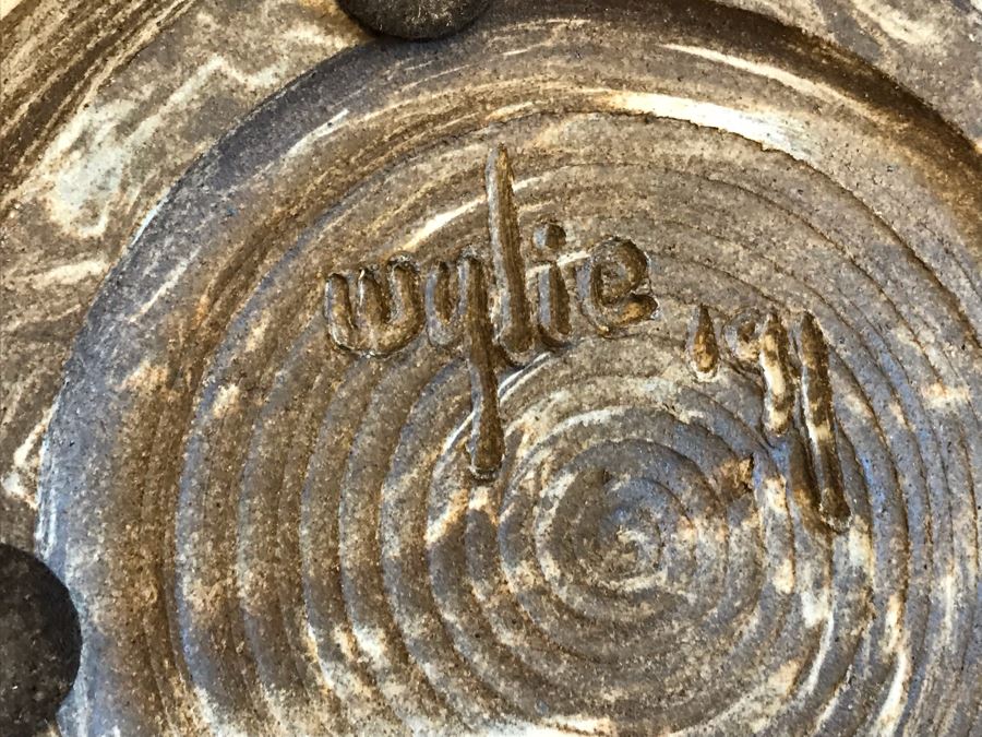 Signed Art Pottery Bowl Signed Wylie 14'W X 3'H [Photo 8]