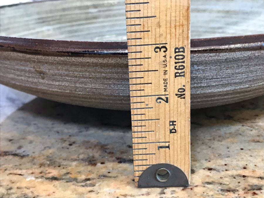 Signed Art Pottery Bowl Signed Wylie 14'W X 3'H [Photo 10]