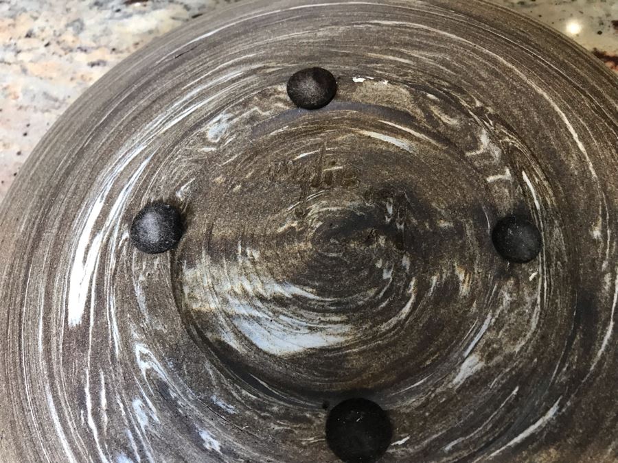 Signed Art Pottery Bowl Signed Wylie 14'W X 3'H [Photo 7]