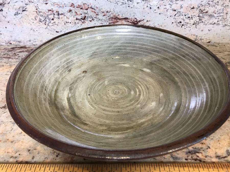 Signed Art Pottery Bowl Signed Wylie 14'W X 3'H [Photo 5]
